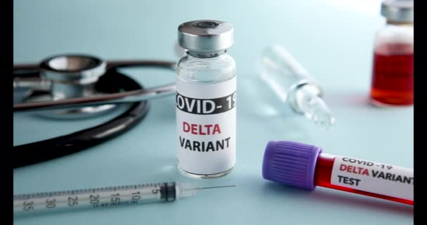 Vaccin covid - 19 delta variant — Stockvideo