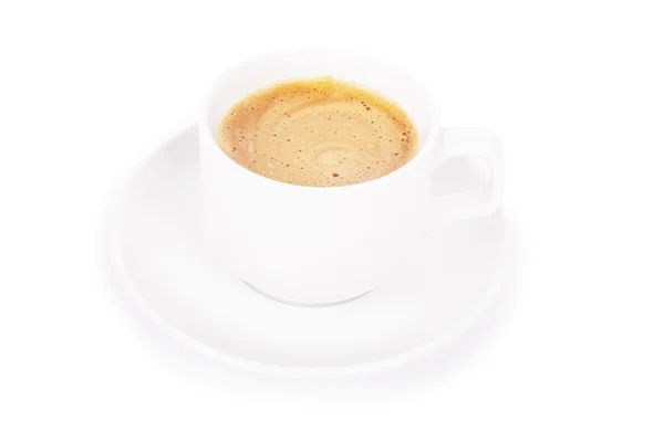 Kopp kaffe på vitt — Stockfoto