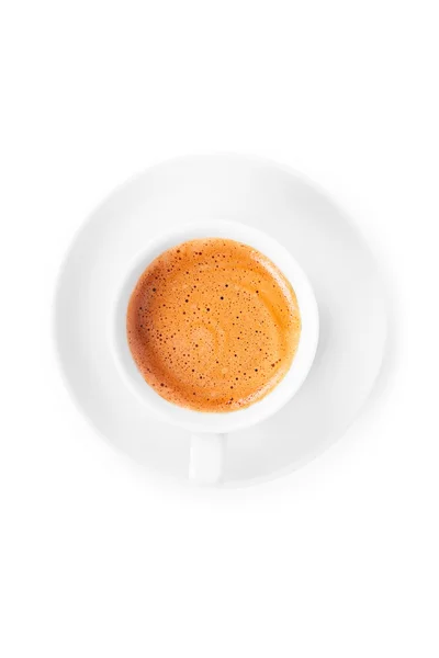Kopje koffie op wit — Stockfoto