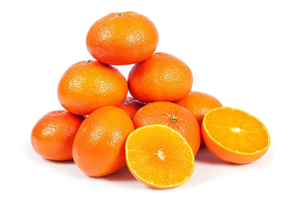 Orangen auf Weiß — Stockfoto