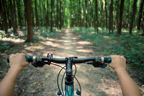 Mountainbiken — Stockfoto