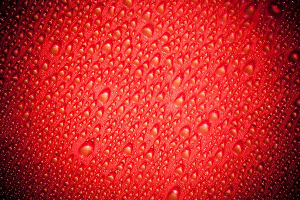 Gouttes d'eau rouge sur fond abstrait — Photo