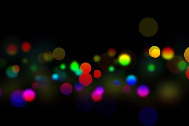 siyah arka plan olarak bokeh ışıklar