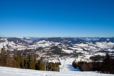 güzel kış dağlar, Resort Kayak