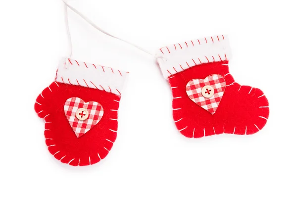 Red christmas stocking a holiday ornament — Stock Photo, Image