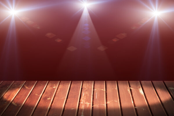 Dark background with spotlights