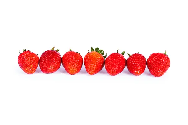 Fragola isolata su sfondo bianco — Foto Stock