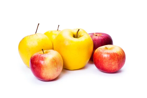 Juicy red apples isolated on white — Stock Photo, Image