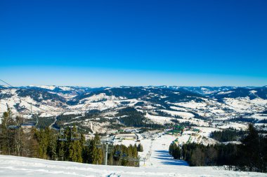 güzel kış dağlar, Resort Kayak