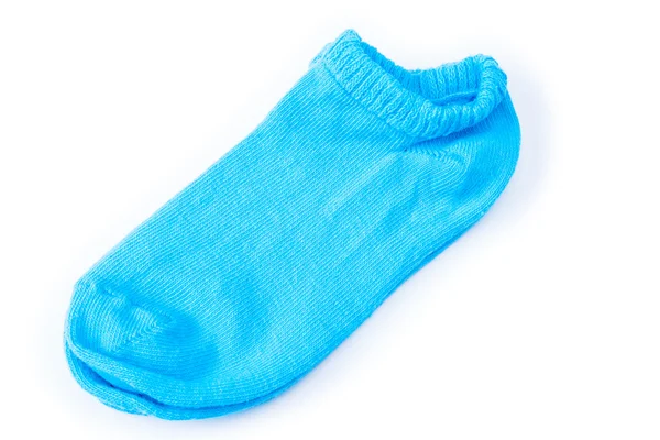 Pár elszigetelt fehér csíkos zokni — Stock Fotó