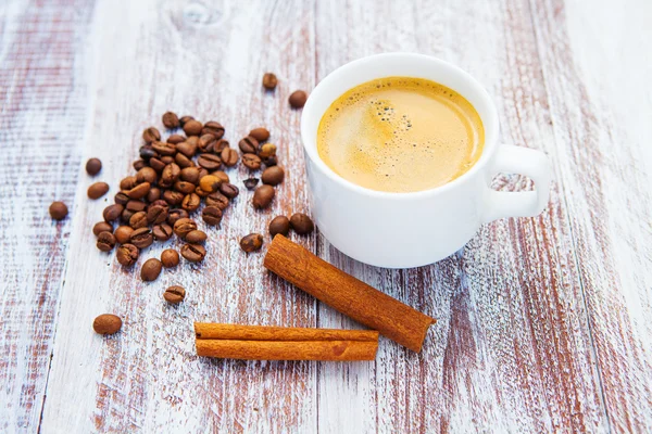 Chicchi di caffè come un cuore Amo il caffè — Foto Stock