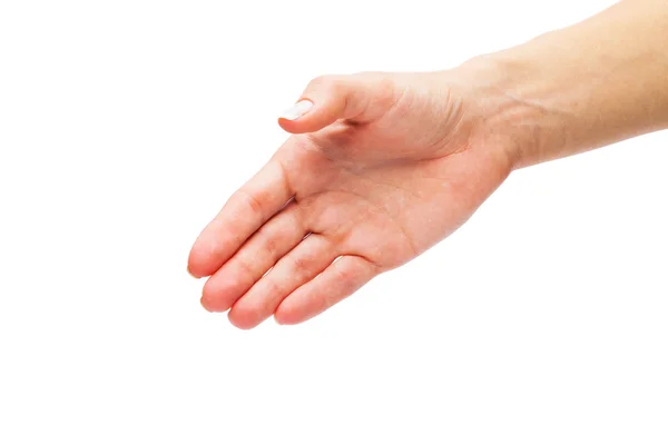 Hand isolated on a white background — Stock Photo, Image