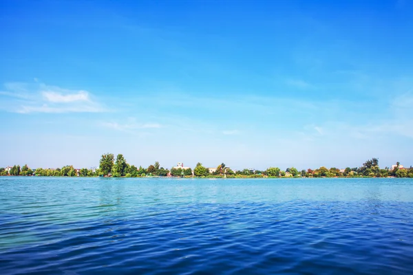 Foresta pittoresca e il fiume — Foto Stock