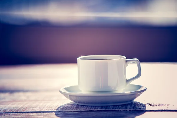 私はコーヒー大好き心としてコーヒーの穀物 — ストック写真