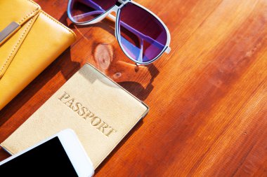 seyahat için çeşitli nesneler