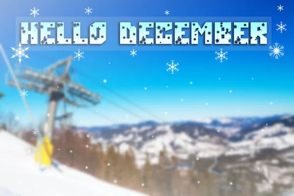 Hello December greeting — Stock Photo, Image