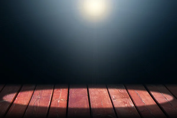 Luz no chão de madeira — Fotografia de Stock