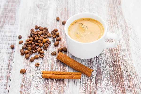 Weiße Kaffeetasse — Stockfoto