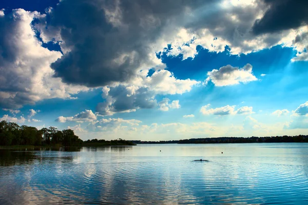 Littoral pittoresque de la rivière — Photo