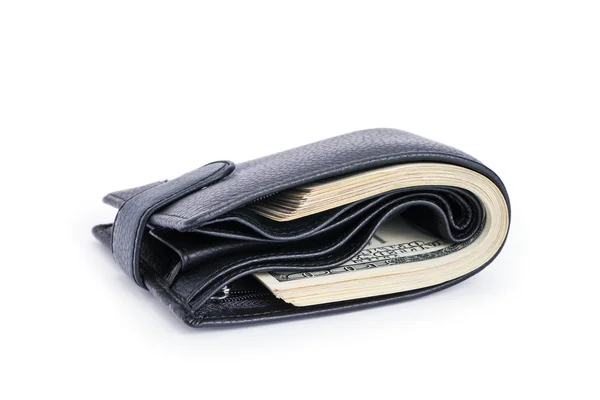 Purse is complete money — Stock Photo, Image