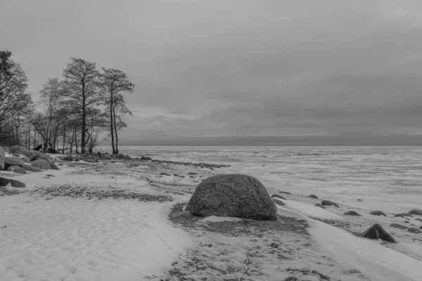 Serata Invernale Sul Golfo Finlandia — Foto Stock