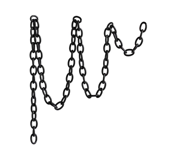 Czarny metalowy łańcuch — Zdjęcie stockowe