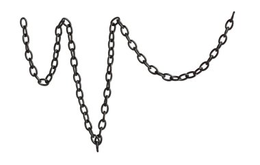 Black metal chain clipart