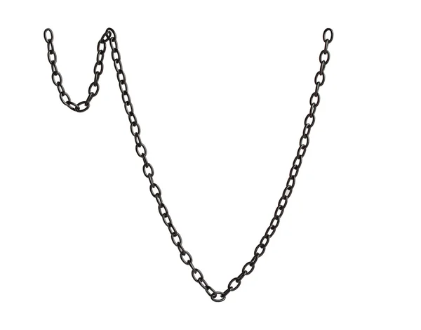 Czarny metalowy łańcuch — Zdjęcie stockowe