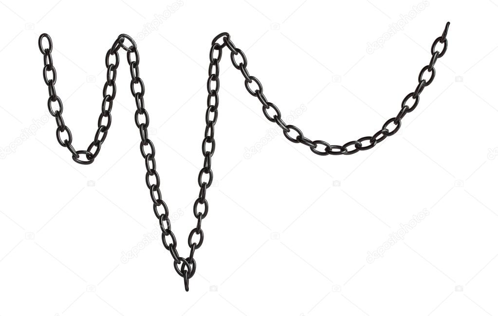 Black metal chain