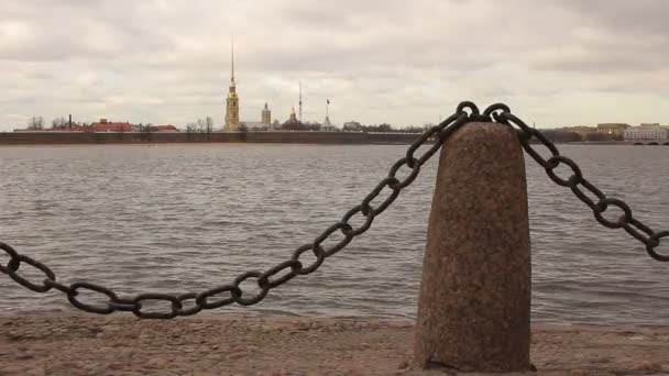 Петропавловская крепость — стоковое видео