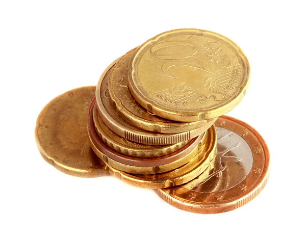 Monedas en euros —  Fotos de Stock