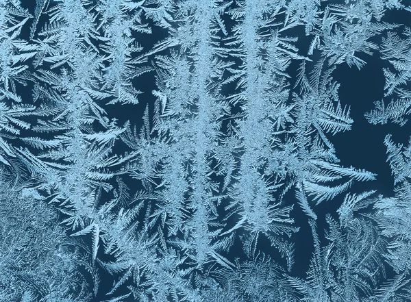 Modèle de glace sur la fenêtre — Photo