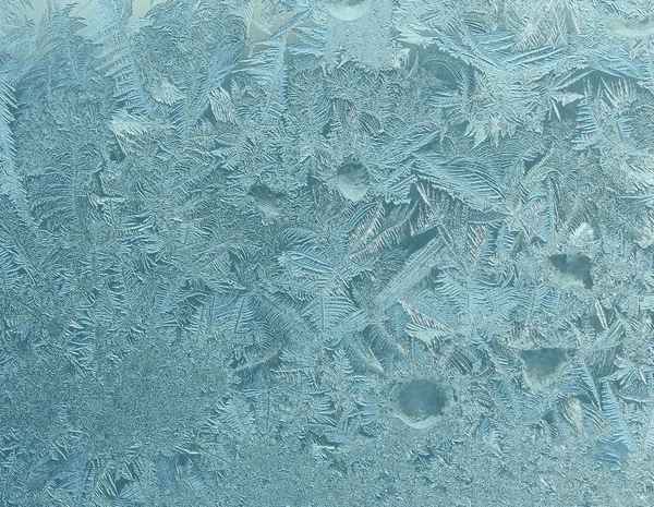 Padrão gelado na janela — Fotografia de Stock