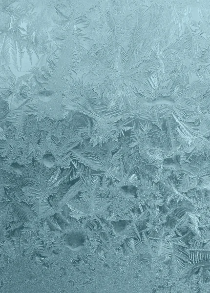 Eisglätte am Fenster — Stockfoto