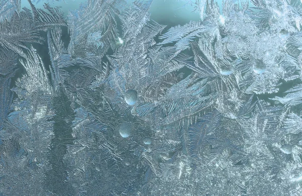 ウィンドウ上の氷のパターン — ストック写真