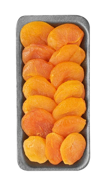 Dried apricots in package — Stock Photo, Image