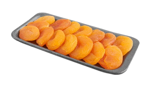 Dried apricots in package — Stock Photo, Image