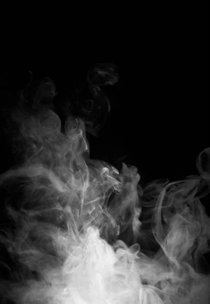 Humo Blanco Sobre Fondo Negro —  Fotos de Stock