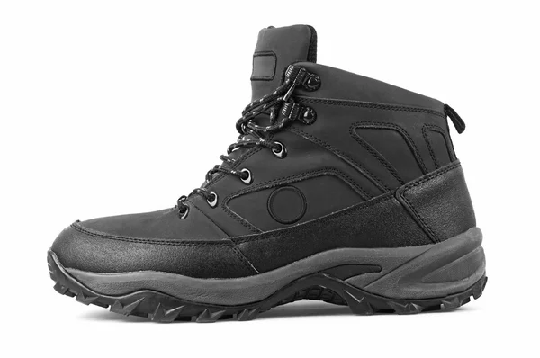 Man's winter boots of black color — Stock Photo, Image