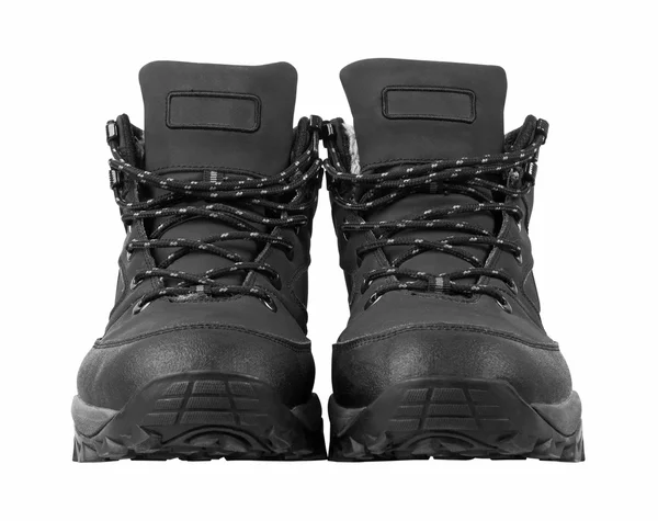 Чоловічі зимові чоботи чорного кольору — стокове фото