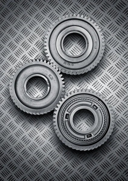 Gear metal wheels — Stock Photo, Image