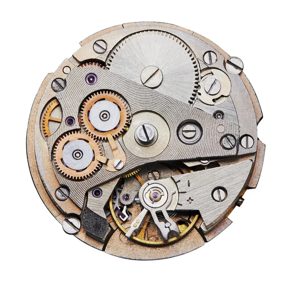 Clock mechanism with gears — Stock Photo, Image