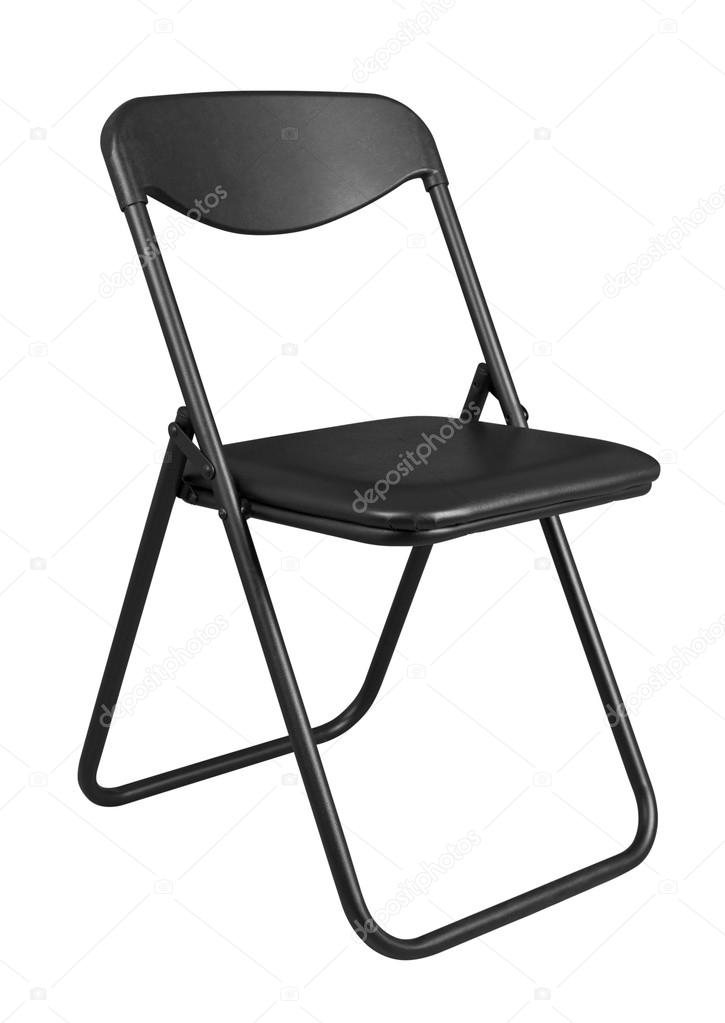 Black folding chair