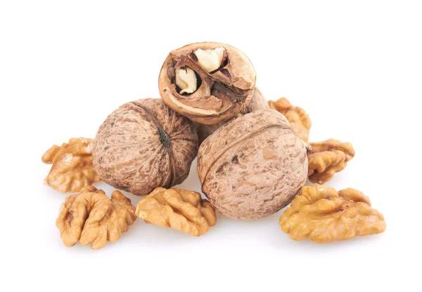 Walnut on white — Stock Photo, Image