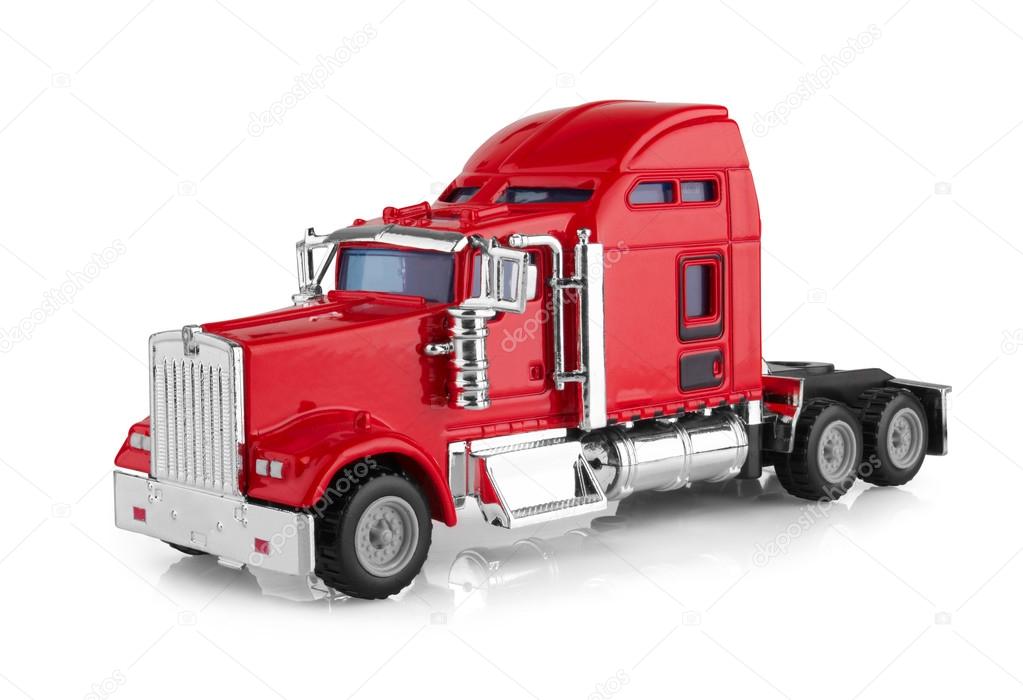 Red american truck