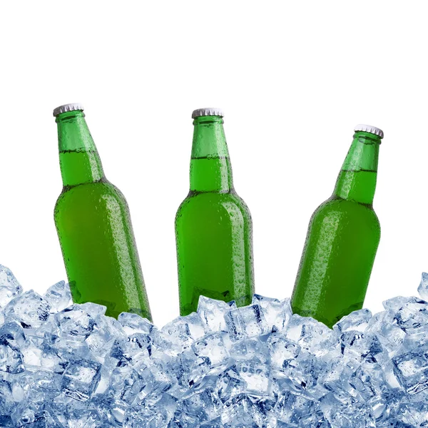 Bottles in ice — Stock Photo, Image