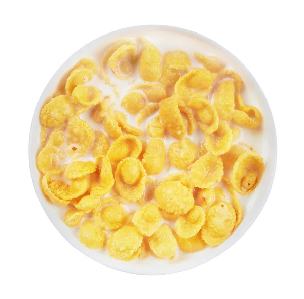 Cornflakes in schaal — Stockfoto
