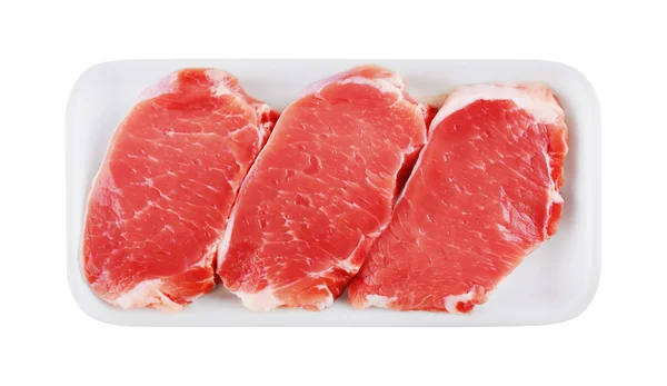 Frisches rohes Fleisch in der Verpackung — Stockfoto