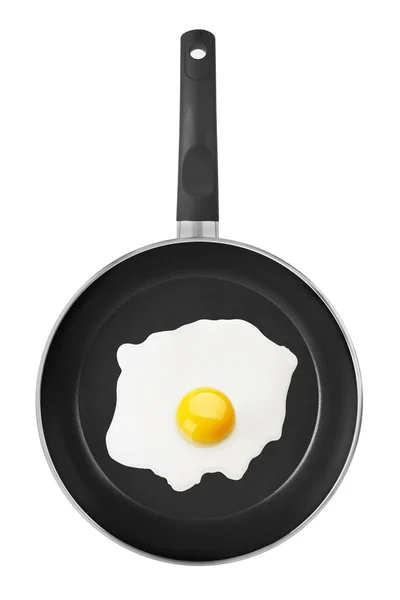 Pan with Fried Egg Stock Photo