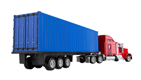 LKW mit Frachtcontainer — Stockfoto